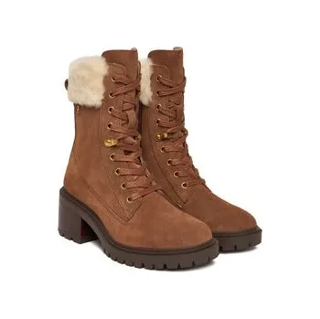 Dámská obuv Tommy Hilfiger Kotníková obuv Th Shearling Lace Up Boot FW0FW08999 Hnědá 39