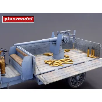 Plastikový model Plusmodel 1/35 Gun Vickers QF-3 (conv.set for Lorry B)