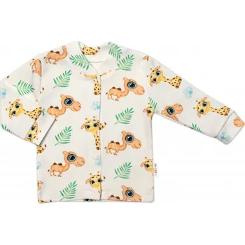 Dupačky Baby Nellys 2-dílná sada bavlněné dupačky s košilkou, Camels baby - krémová, vel. 62