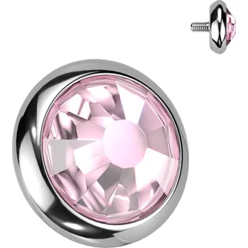 Piercing Atreya Titanová koncovka pro mikrodermal piercing a šperky s vnitřním závitem Barva: Růžová, Velikost: 1,6 mm, Velikost koncovky: 4 mm