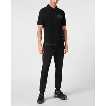 Pánské tričko Plein Sport Polokošile 14261 Černá Slim Fit 3XL