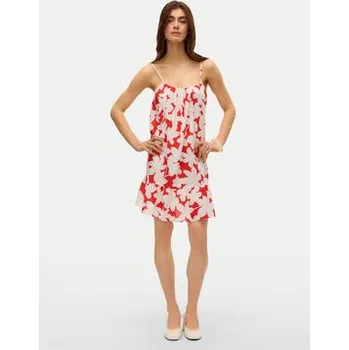 Dámské šaty Vero Moda Letní šaty Dicthe 10323634 Červená Regular Fit XL