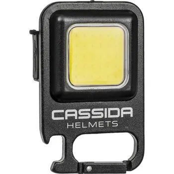 LED svítilna dobíjecí, s karabinou, magnetem a otvírákem, s logem CASSIDA