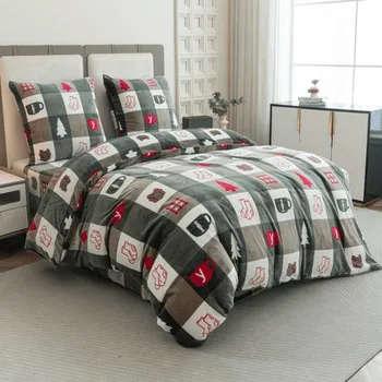 Povlečení Povlečení mikroplyš CHRISTMAS SOCKS zelené Rozměr povlečení: 70 x 90 cm | 140 x 200 cm, 140x200 / 70x90 cm, 140x220 / 70x90 cm, 200x220 + 2 polštáře 70x90 cm