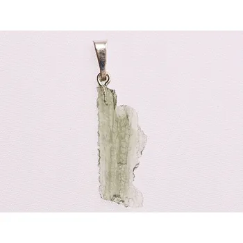 Přívěsek Magieprirody.cz Přívěsek Vltavín 0,6 g 22 x 9 mm šlupna chirurgická ocel #V69