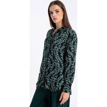 Pánská košile CLICK Košile 10-6932 Zelená Regular Fit 36