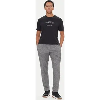 Pánské oblečení Tommy Hilfiger T-Shirt Stack Graphic MW0MW40002 Černá Regular Fit XXL