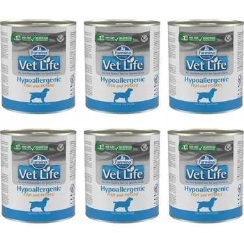 Krmivo pro psa FARMINA Vet Life Canine Hypoallergenic Fish&Potato – mokré krmivo pro dospělé psy 6x300 g