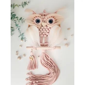 Lapač snů BRIMOON Sova macramé lososová Sova macramé lososová
