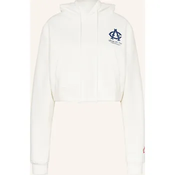 Dámská mikina Another Cotton Lab Dámská Cropped Mikina S Kapucí, bílá, 34