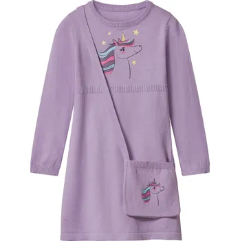 Dívčí šaty lupilu® Dívčí pletené šaty (lila fialová, 122/128)
