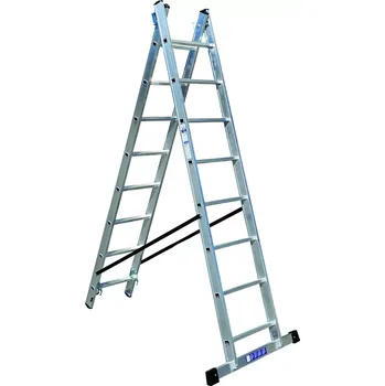 Žebřík ALPOS Hliníkové štafle - žebřík profi 2x8 příček