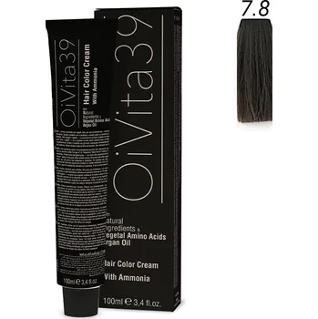 Barva na vlasy OiVita39 Hair Color Cream with Ammonia 7.8 - Profesionální krémová barva na vlasy s amoniakem 100 ml