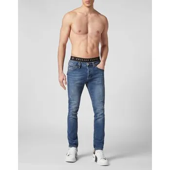 PHILIPP PLEIN Jeansy 2015 Modrá Straight Leg 31