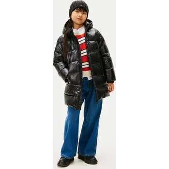 Tommy Hilfiger Vatovaná bunda Essential KG0KG08761 S Černá Regular Fit 6Y