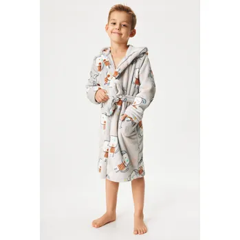 Dámské noční prádlo GARNA MAMA Hřejivý dětský župan Dogs vícebarevná 134