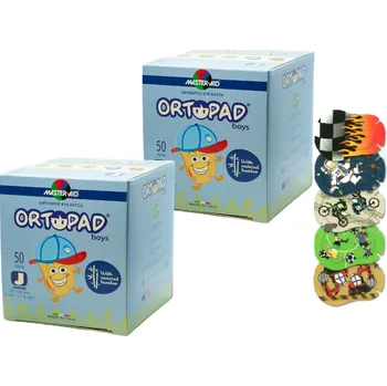 Brýlová obroučka Dětské okluzory Ortopad Boys with natural bamboo 2x50 kusů Velikost: Regular