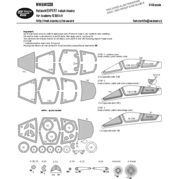Plastikový model New Ware 1/48 Mask Rafale M EXPERT (ACAD 12368)