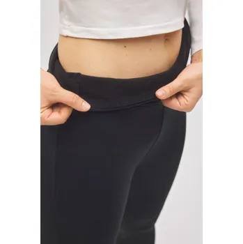 Dámské legíny Termolegíny s černým kožíškem černé CLARINA YSABEL MORA XL