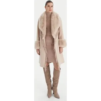 Dámský kabát Marciano Guess Vlněný kabát 5BGL46 7125A Béžová Regular Fit 46