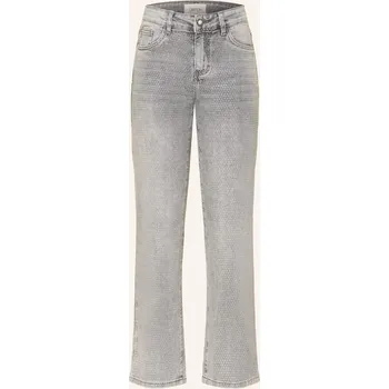 Dámské džíny Cartoon Dámské Straight Džíny S Ozdobnými Kamínky, 9631 light...