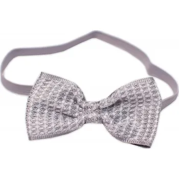 Dětský motýlek na gumičce se vzorem Mrofi, šedý, vel. 74