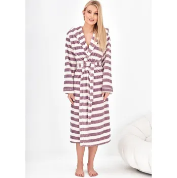 Dámský župan L&L župan dámský 2593 - bílá, XL (Dámský župan s kapucí)