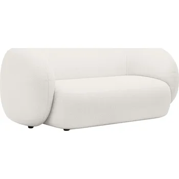 Pohovka Micadoni Bílá bouclé dvoumístná pohovka Kate 183 cm