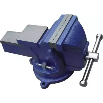 Svěrák Dedra Svěrák zámečnický otočný 125mm, 9,5kg 12A412 litinový, s kovadlinkou (Dedra 12A412 svěrák otočný s možností montáž na stům, čelisti 125 mm)