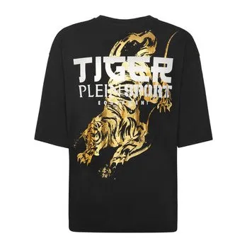 Pánské tričko Plein Sport T-Shirt 23475 Černá Regular Fit 5XL
