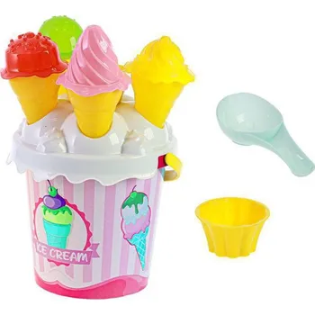 Hračka na písek Sada na písek 27 cm zmrzlina růžová 15 ks 10 m+