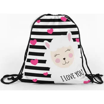Školní sáček Vak na záda 122 I LOVE YOU II. MyBestHome 41x32 cm