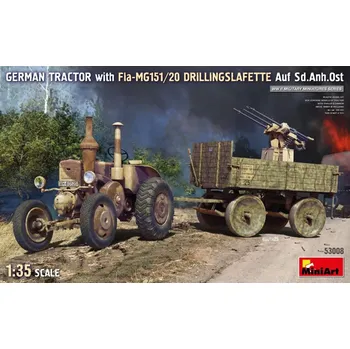 Plastikový model Miniart 1/35 German Tractor w/ Fla-MG151/20 DRILLINGSLAF.