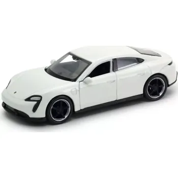 autíčko Welly Porsche Taycan Turbo S 1:34 bílé