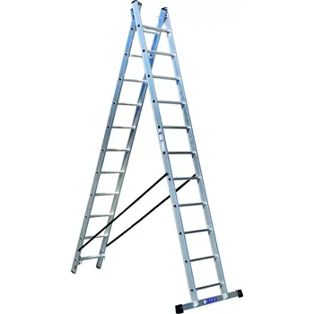 Žebřík ALPOS Hliníkové štafle - žebřík profi 2x12 příček