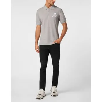 PHILIPP PLEIN Polokošile 9407 Šedá Slim Fit XXL