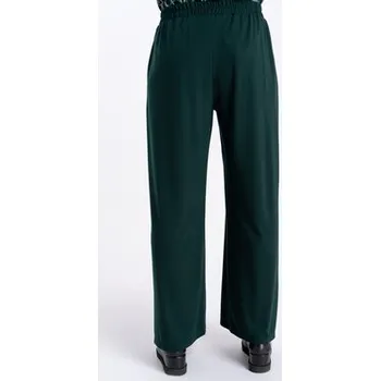 CLICK Kalhoty z materiálu 30-450 Zelená Straight Fit 40