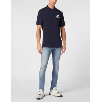 PHILIPP PLEIN Polokošile 9407 Světle modrá Slim Fit 3XL