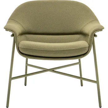 Křeslo MDD Olivově zelené bouclé křeslo Ismo