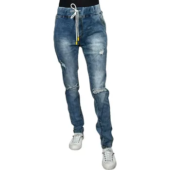 Dámské džíny Dámské modré džíny 45 Barva: Modrá, Velikost: L