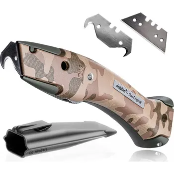 Pracovní nůž Nůž Delphin Original Style-Edition vzor béžový maskáč + čepele a pouzdro