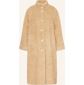 Dámský kabát Essentiel Antwerp Dámský Kabát Z Plyše, béžová, 40