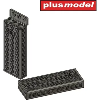 Plastikový model Plusmodel 1/35 Wicker boxes for 88 mm ammunition (10 pcs.)
