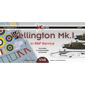 Plastikový model DK decals 1/48 Wellington Mk.I (6x camo)