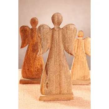 Vánoční dekorace Paramit DION Dřevěný anděl 32 cm mangovníkové dřevo
