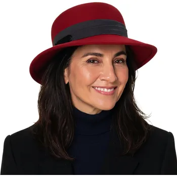 Klobouk Mayser Dámský nemačkavý červený klobouk - Palmira Velikost: 55 cm (S)
