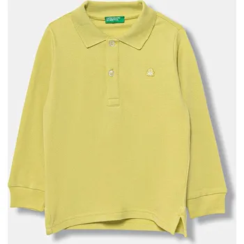 Chlapecké tričko Dětské bavlněné tričko s dlouhým rukávem United Colors of Benetton žlutá barva, 3089G3009 3089G3009.P.Season.9BYA 17X, vel. 110