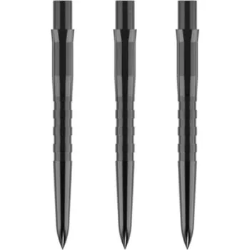 Příslušenství pro šipky Mission Kovové hroty Caliburn - Grooved - Black - 26 mm