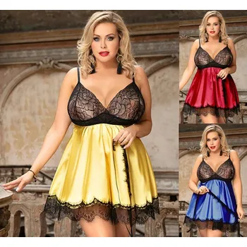 Dámská erotická košilka Valerie + dárek maska na oči Varianta: červená 4XL/6XL