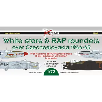 Plastikový model DK decals 1/72 White stars & RAF roundels o. Czechoslovakia